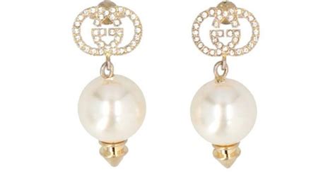 gucci pearl earings|Gucci stud earrings sale.